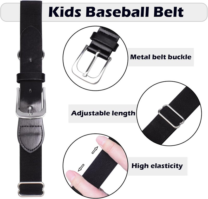 EDCYF Kids Baseball or Softball Socks and Belt Combo Set Softball Knee Socks High Tube Soccer Socks for Youth Boys Girls - Image 3